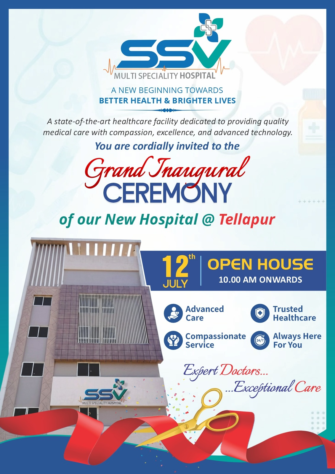 SSV Hospital inauguration invitation 1