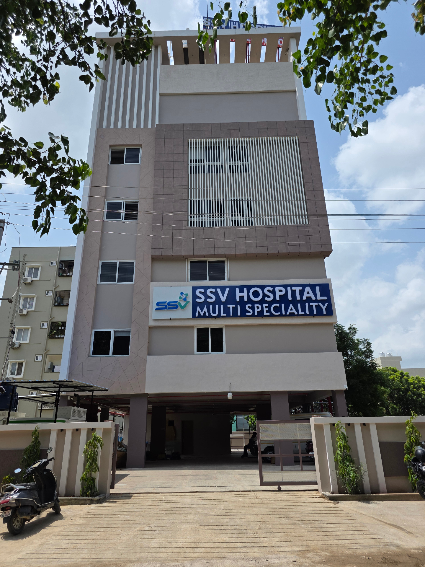 SSV Multi Speciality Hospital building, Tellapur